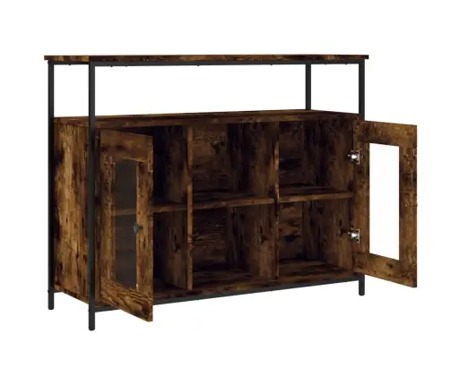 Šoninė Spintelė, Dūminio Ąžuolo, 100X35X80cm Apdirbta Mediena