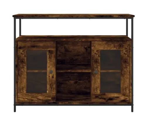 Šoninė Spintelė, Dūminio Ąžuolo, 100X35X80cm Apdirbta Mediena