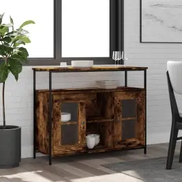 Šoninė Spintelė, Dūminio Ąžuolo, 100X35X80cm Apdirbta Mediena