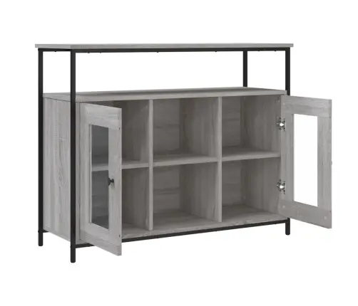 Kumode, Pelēka Ozolkoka, 100X35X80 Cm, Inženierijas Koks Vidaxl