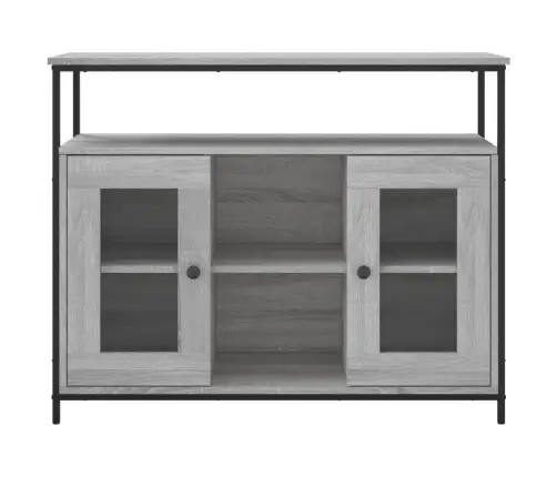 Kumode, Pelēka Ozolkoka, 100X35X80 Cm, Inženierijas Koks Vidaxl