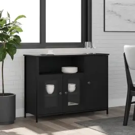 Kumode, Melna, 100X35X75 Cm, Inženierijas Koks Vidaxl