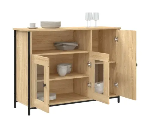 Šoninė Spintelė, Sonoma Ąžuolo, 100X35X75cm Apdirbta Mediena