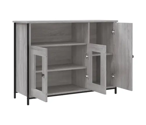 Kumode, Pelēka Ozolkoka, 100X35X75 Cm, Inženierijas Koks Vidaxl