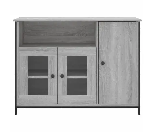 Kumode, Pelēka Ozolkoka, 100X35X75 Cm, Inženierijas Koks Vidaxl