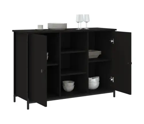 Kumode, Melna, 100X35X70 Cm, Inženierijas Koks Vidaxl