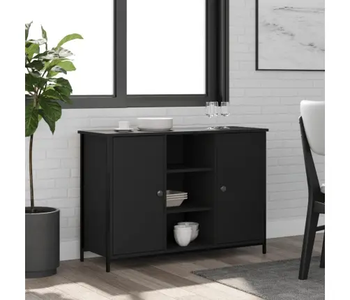 Kumode, Melna, 100X35X70 Cm, Inženierijas Koks Vidaxl