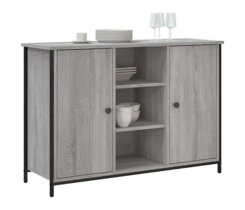 Kumode, Pelēka Ozolkoka, 100X35X70 Cm, Inženierijas Koks Vidaxl