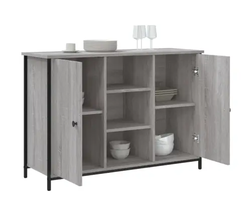 Kumode, Pelēka Ozolkoka, 100X35X70 Cm, Inženierijas Koks Vidaxl