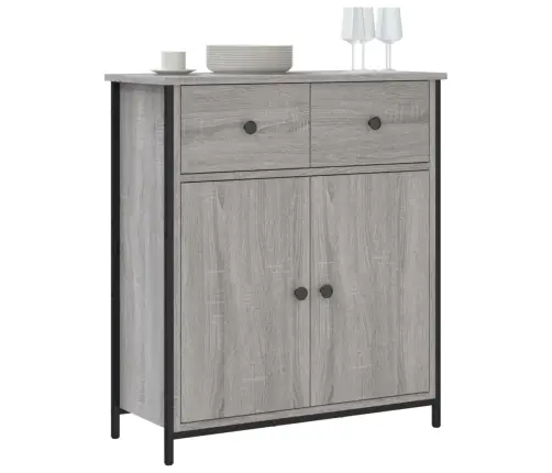 Šoninė Spintelė, Pilka Ąžuolo, 70X30X80cm Apdirbta Mediena