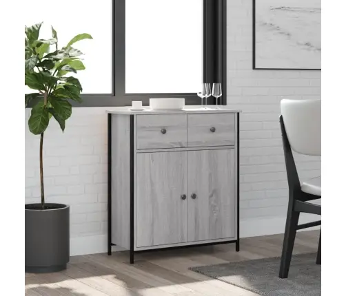 Šoninė Spintelė, Pilka Ąžuolo, 70X30X80cm Apdirbta Mediena