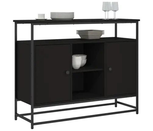 Puhvetkapp, Must, 100 X 35 X 80 cm Tehispuit