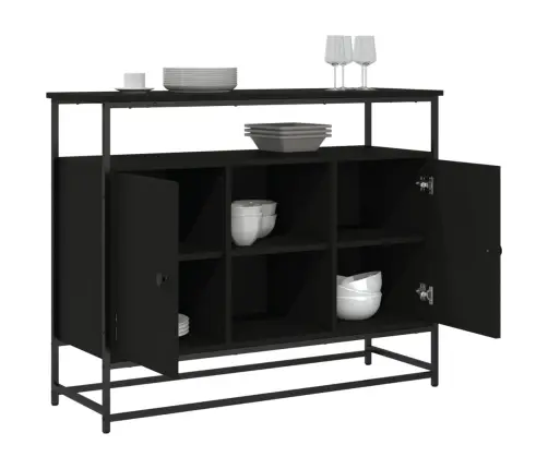 Puhvetkapp, Must, 100 X 35 X 80 cm Tehispuit