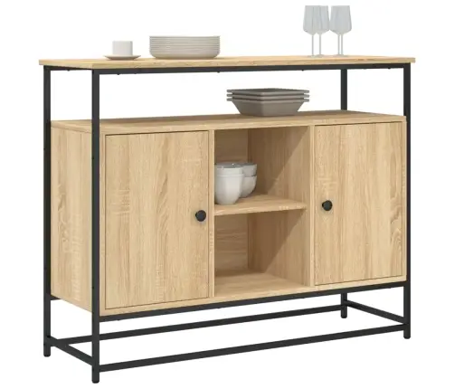 Puhvetkapp, Sonoma Tamm, 100 X 35 X 80 cm Tehispuit