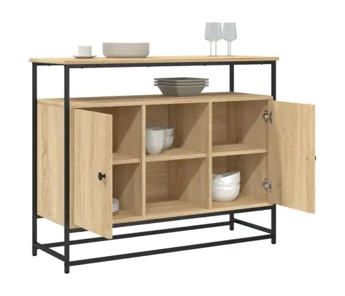 Puhvetkapp, Sonoma Tamm, 100 X 35 X 80 cm Tehispuit