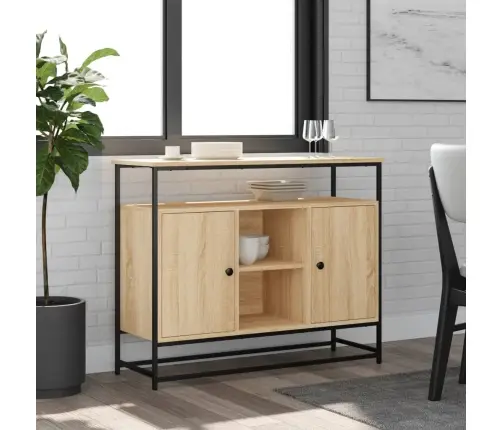 Puhvetkapp, Sonoma Tamm, 100 X 35 X 80 cm Tehispuit