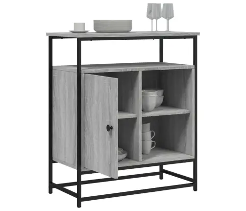 Kumode, Pelēka Ozolkoka, 69X35X80 Cm, Inženierijas Koks Vidaxl