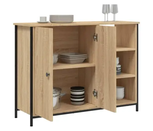 Kumode, Ozolkoka Krāsa, 100X33X75 Cm, Inženierijas Koks Vidaxl