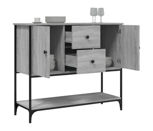 Kumode, Pelēka Ozola Krāsa, 100X36X85 Cm, Inženierijas Koks Vidaxl