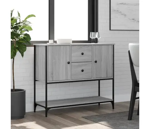 Kumode, Pelēka Ozola Krāsa, 100X36X85 Cm, Inženierijas Koks Vidaxl