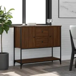 Kumode, Ozolkoka Krāsa, 100X33X75 Cm, Inženierijas Koks Vidaxl