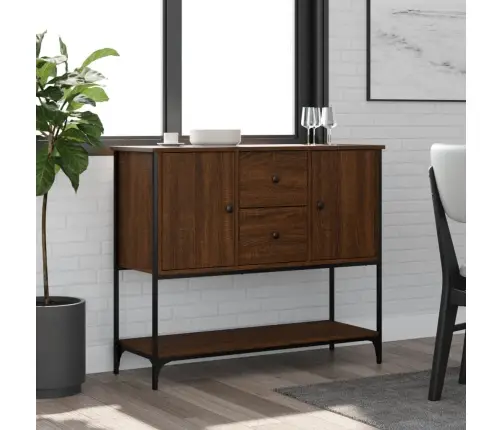 Kumode, Ozolkoka Krāsa, 100X33X75 Cm, Inženierijas Koks Vidaxl