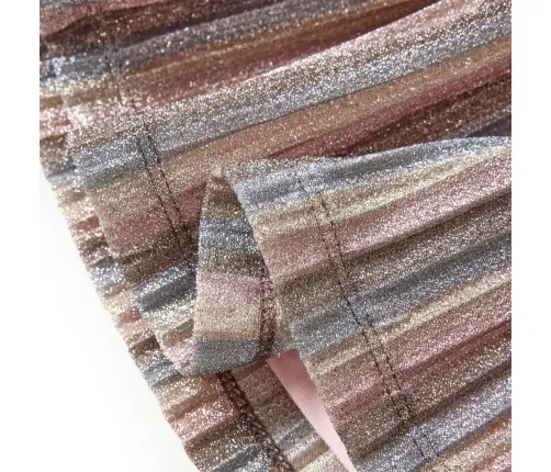 Bērnu Svārki Ar Fliteriem, Plisēti, Brūni Un Rozā, 92