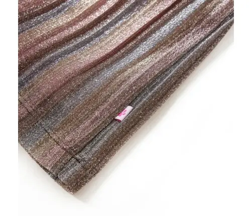 Bērnu Svārki Ar Fliteriem, Plisēti, Brūni Un Rozā, 104