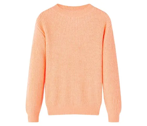 Vaikiškas Megztinis, Ryškiai Oranžinės Spalvos, Megztas, 128 Dydžio