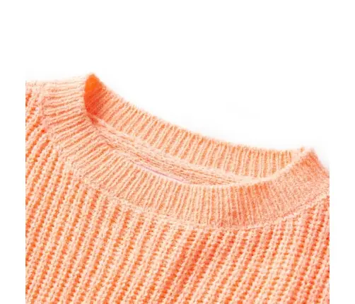 Vaikiškas Megztinis, Ryškiai Oranžinės Spalvos, Megztas, 128 Dydžio