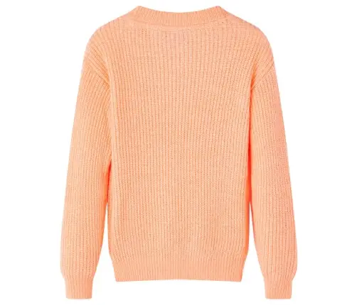 Bērnu Džemperis, Adīts, Spilgti Oranžs, 140