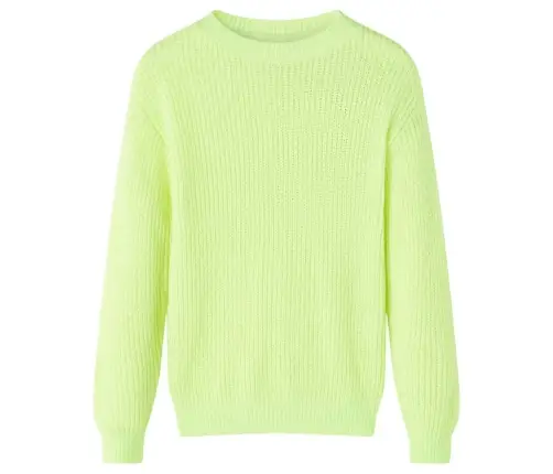Bērnu Džemperis, Adīts, Neona Dzeltens, 128