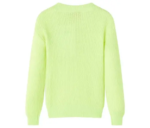 Bērnu Džemperis, Adīts, Neona Dzeltens, 128
