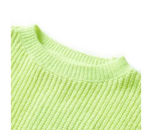 Bērnu Džemperis, Adīts, Neona Dzeltens, 140