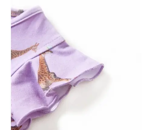 Bērnu Kleita Ar Volānu Piedurknēm Un Savelkamu Aukliņu, Lillā, 116