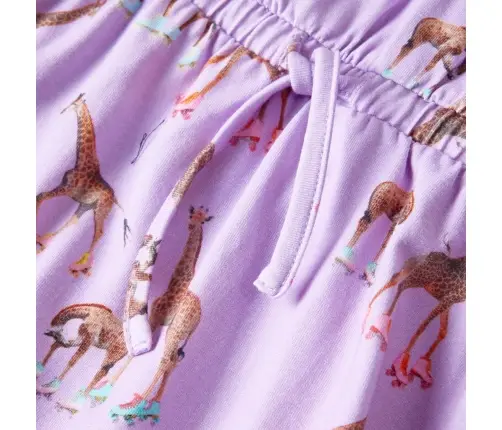 Varrukateta Laste Kleit Volangide Ja Pingutusnööriga, Lilla, 128