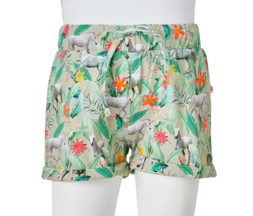 Bērnu Šorti Ar Aukliņu, Gaiša Haki, 104