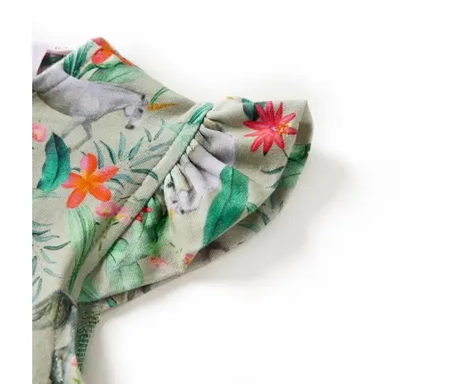 Laste Kleit, Lühikeste Varrukatega, Hele Khaki, 104