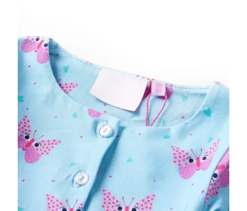 Vaikiška Suknelė Be Rankovių Su Sagutėmis, Mėlynos Spalvos, 104 Dydžio