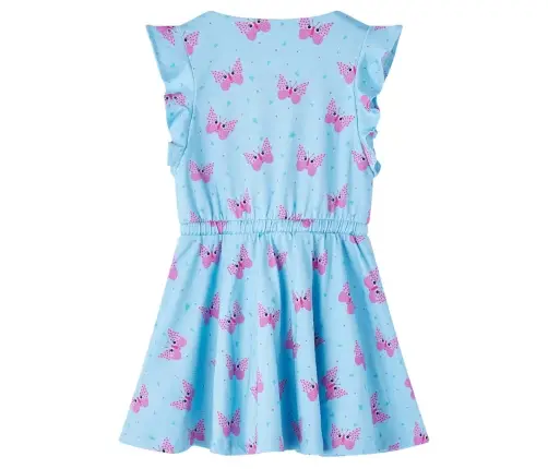 Vaikiška Suknelė Be Rankovių Su Sagutėmis, Mėlynos Spalvos, 128 Dydžio