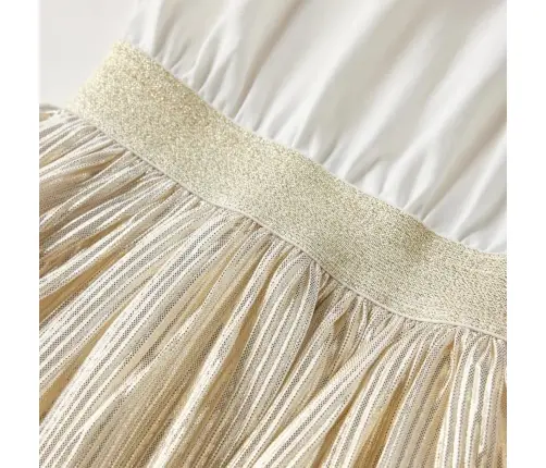 Bērnu Kleita Ar Īsām Piedurknēm, Bēša, 104