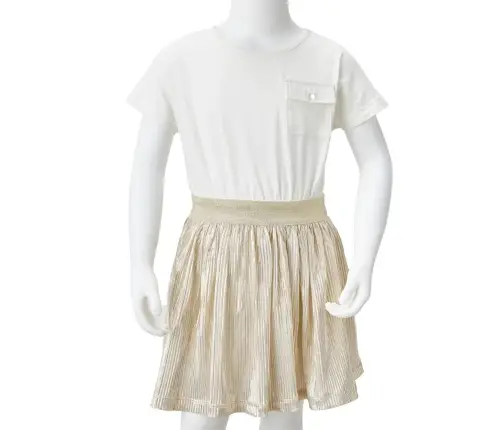 Bērnu Kleita Ar Īsām Piedurknēm, Bēša, 116