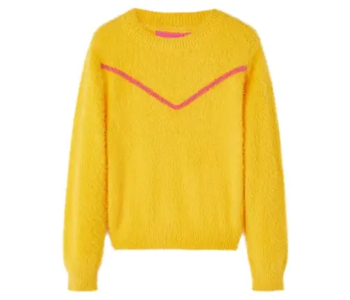 Vaikiškas Megztinis, Geltonai Rudos Spalvos, Megztas, 128 Dydžio