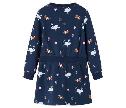 Pikkade Varrukatega Laste Kleit, Tumesinine, 104