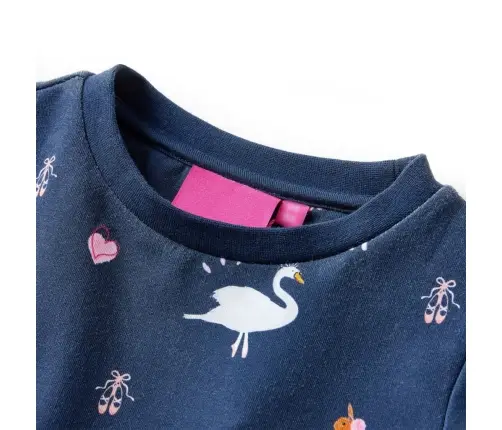 Pikkade Varrukatega Laste Kleit, Tumesinine, 104