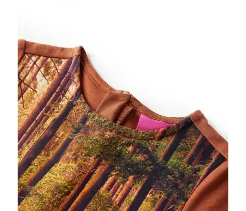 Pikkade Varrukatega Laste Kleit, Konjakipruun, 104