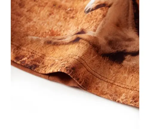 Bērnu Kleita Ar Garām Piedurknēm, Oranži Brūna, 128