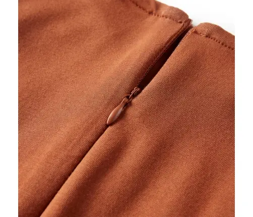 Bērnu Kleita Ar Garām Piedurknēm, Oranži Brūna, 128