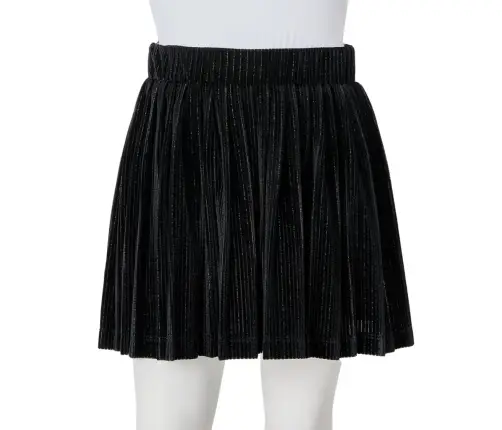 Flisēti Bērnu Svārki Ar Lureksu, Melni, 128