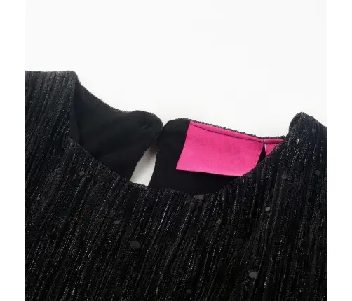 Vaikiška Suknelė Ilgomis Rankovėmis, Juodos Spalvos 92 Dydžio